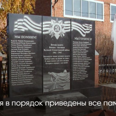 В Хакасии к 9 мая приведены в порядок все памятники 